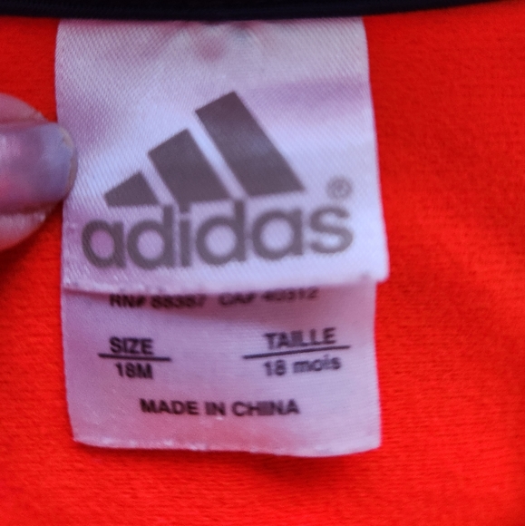 Adidas track jacket Size 18M - Picture 2 of 6